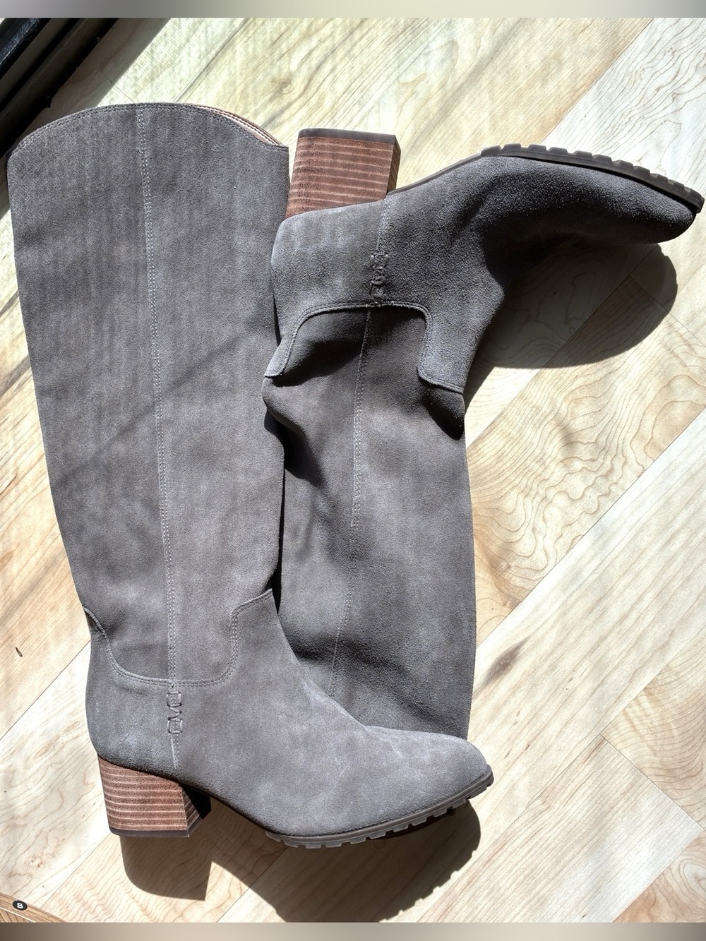 Vionic Bixby Stone Suede Knee High Boots Size 6.5M